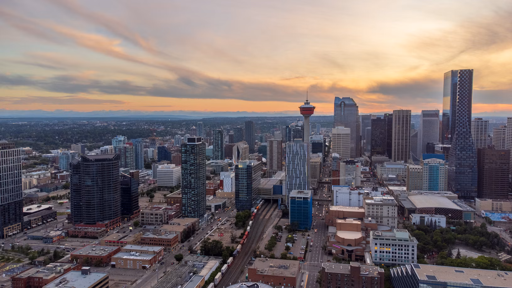 Calgary skyline and downtown - McLeod Mechanical headquarters location for commercial HVAC and mechanical services